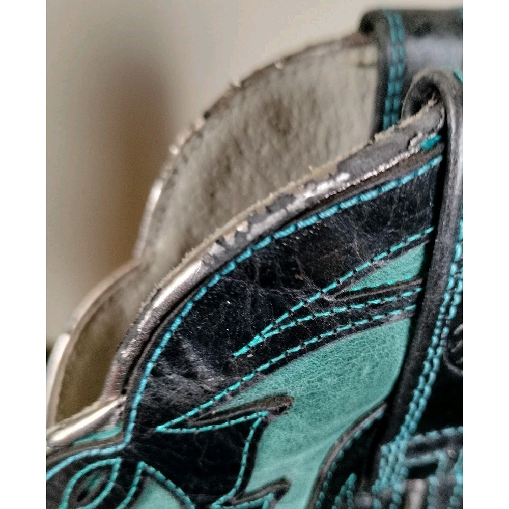 NWT Ariat Cassidy Western Boots Women's 6 B Midnight Turquoise Leather Squaretoe - Picture 13 of 16